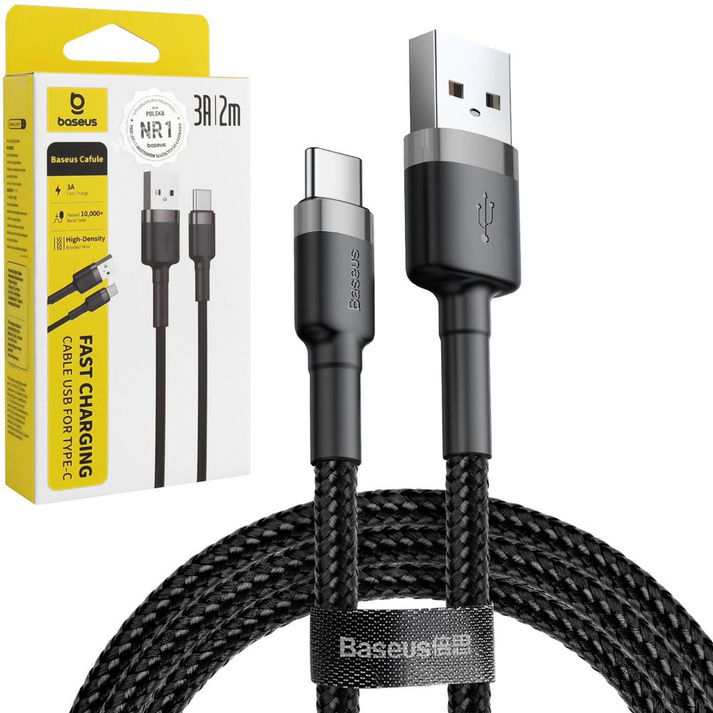 Baseus Cafule | Wytrzymały Nylonowy Kabel USB-A do USB-C | 3A 200cm