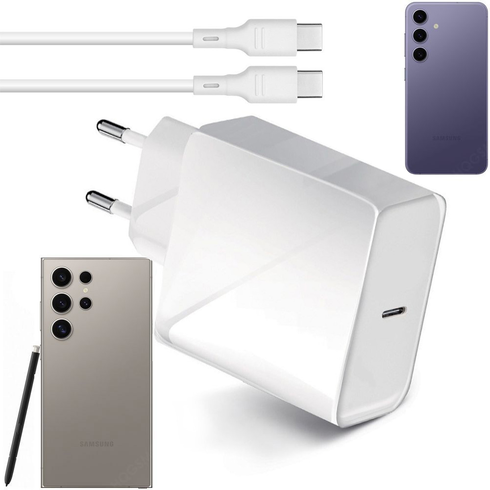 Forcell | Szybka Ładowarka Sieciowa USB-C PD QC 4.0 | 45W + Kabel USB-C do Samsung Galaxy S25+ / S25 Ultra