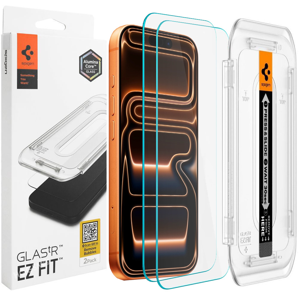 2x Szkło SPIGEN GLAS.tR EZ FIT Alumina Core + aplikator do Apple iPhone 17 Pro Max / 16 Pro Max