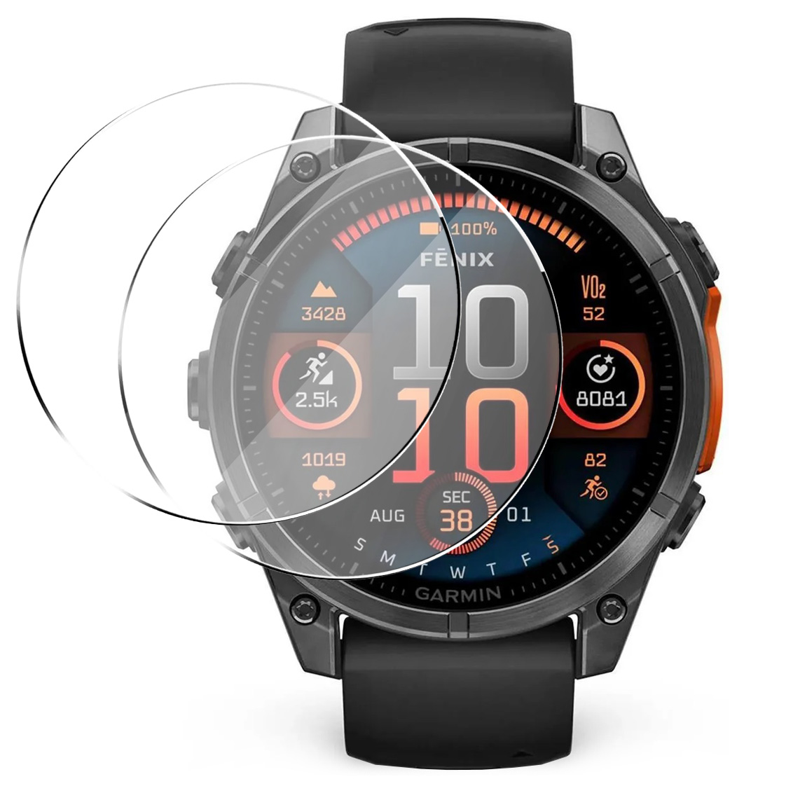 2x Szkło Ochronne Hartowane | 9H 2.5D do Garmin fenix 8 51 mm, AMOLED