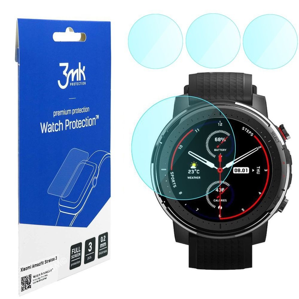 Folia Hybrydowa 3mk Watch Protection | 3 sztuki do Xiaomi Amazfit Stratos 3