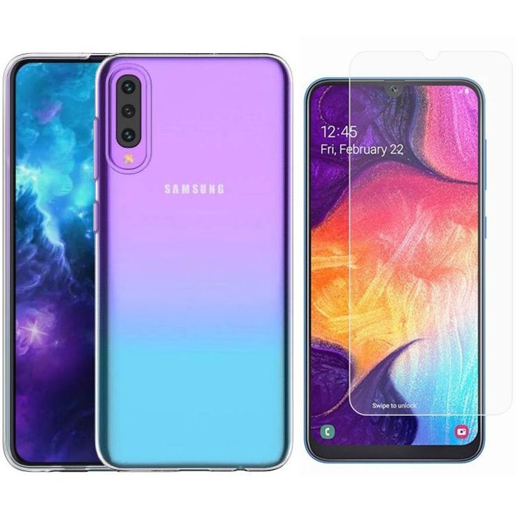 Samsung Galaxy A50 / A30s | Cienkie Etui Air Case 0.5mm | Bezbarwne + SZKŁO