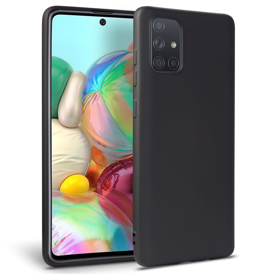 Etui Silicone Color Case | Black do Samsung Galaxy A71