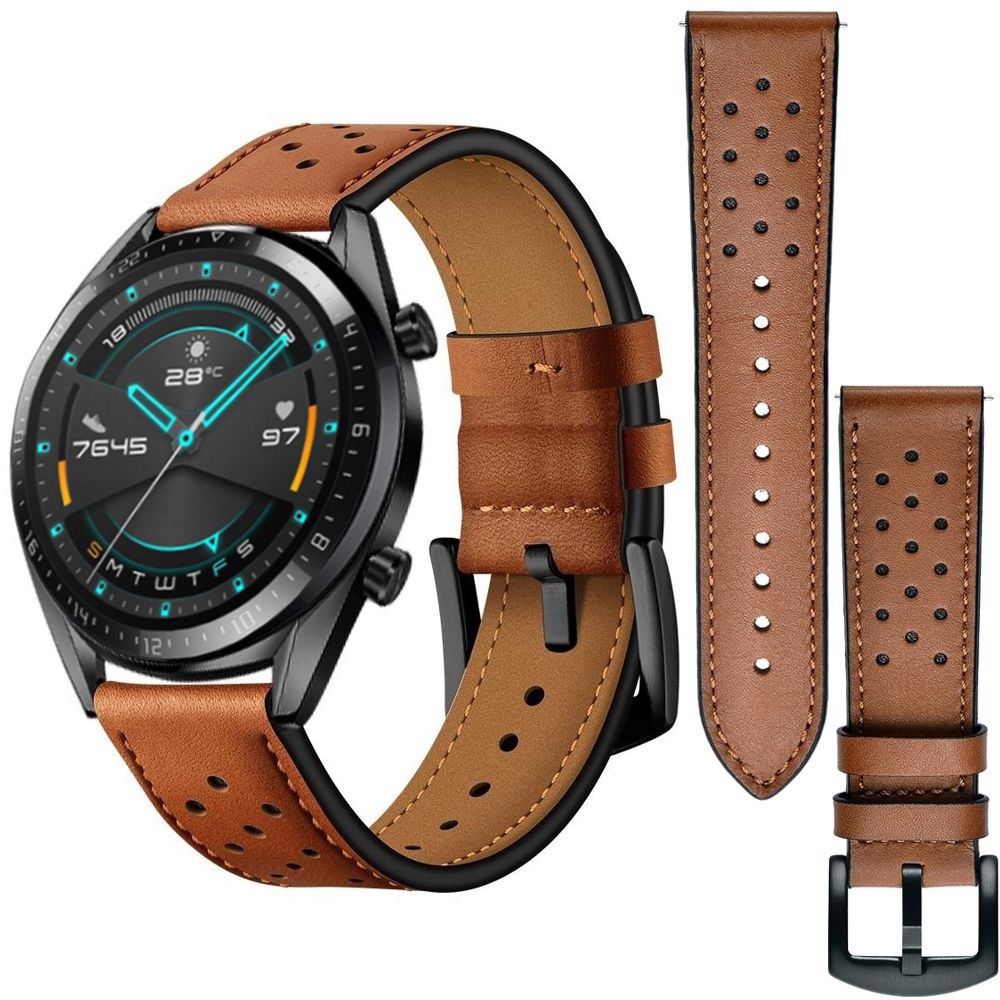 Huawei Watch GT / Active | Skórzany Pasek Leather Herms