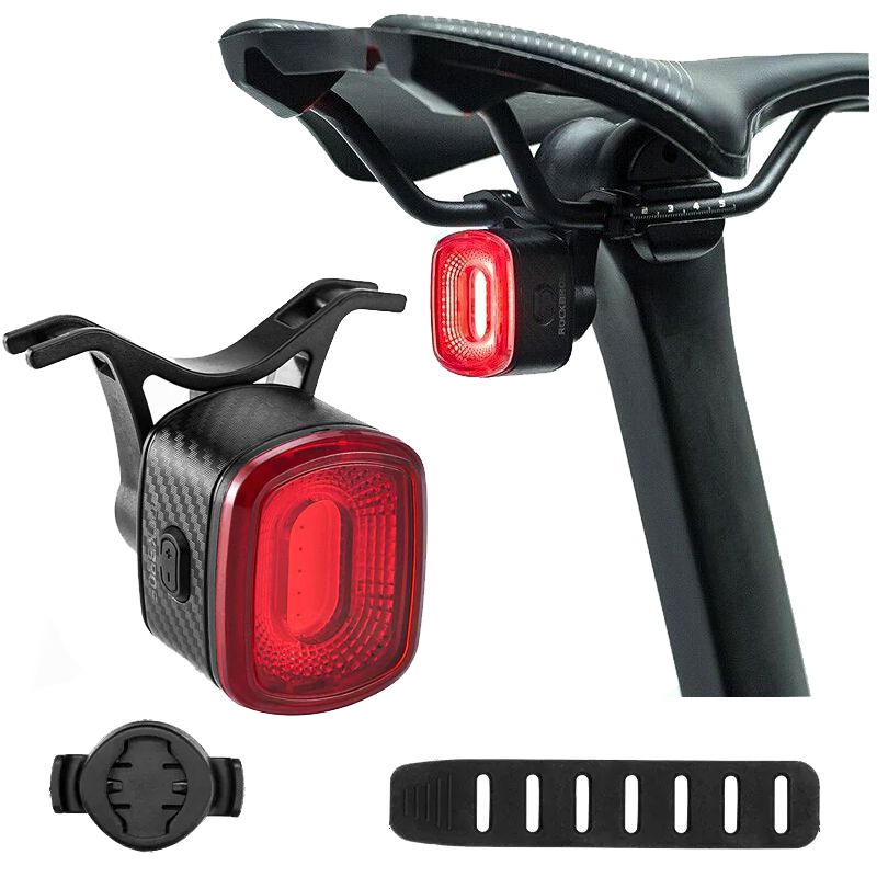 RockBros Q2s | Inteligentna Lampka Rowerowa Tylna | na Sztycę pod Siodełko | USB-C