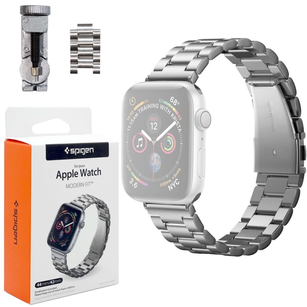 Apple Watch 1/2/3 42mm | SPIGEN Modern Fit | Stalowa Bransoleta Pasek