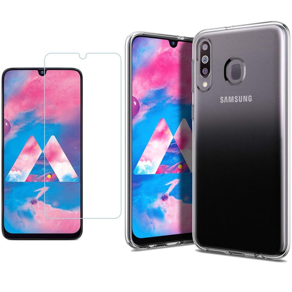 Samsung Galaxy M30 | Cienkie Etui Feather Case | Bezbarwne + SZKŁO