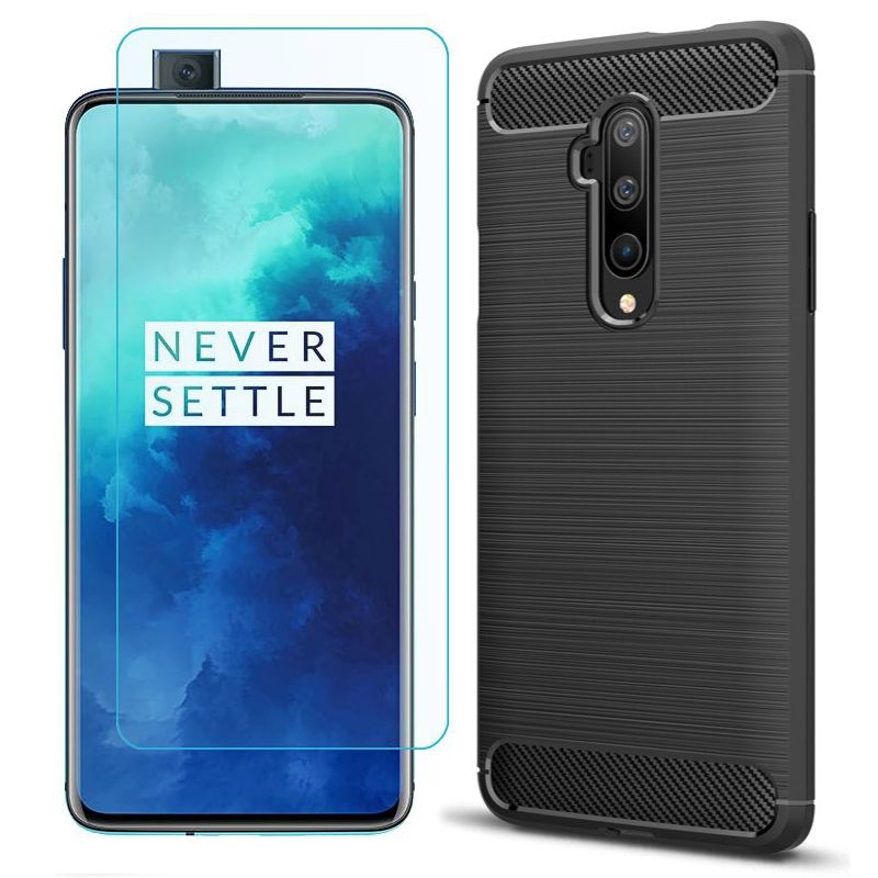 OnePlus 7T Pro | Etui CARBON Soft Case | Coal Black + SZKŁO