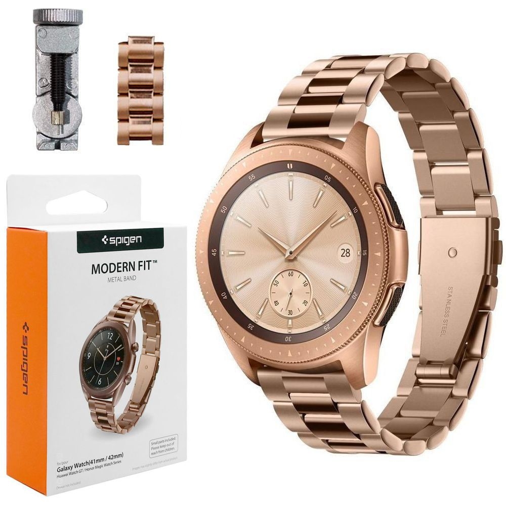 Samsung Galaxy Watch 42mm | SPIGEN Modern Fit | Stalowa Bransoleta Pasek