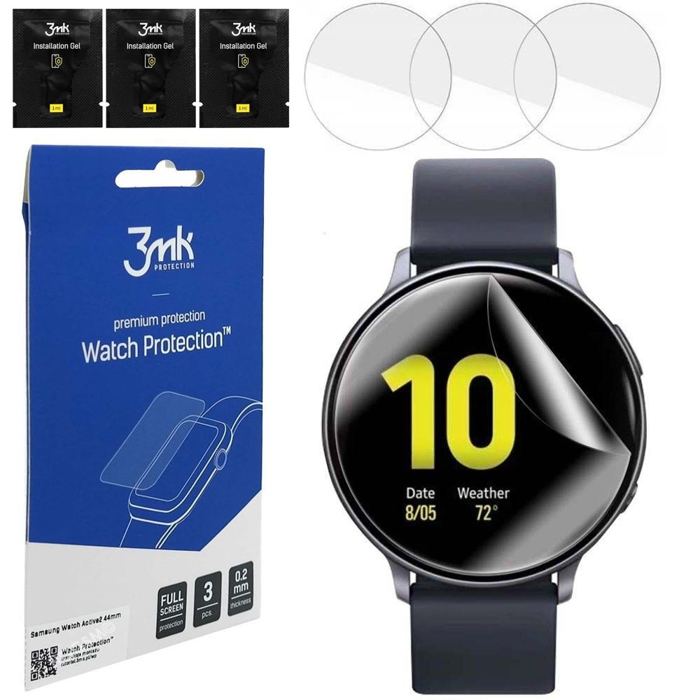 Folia Hybrydowa 3mk Watch Protection | 3 sztuki do Samsung Galaxy Watch Active2 44mm