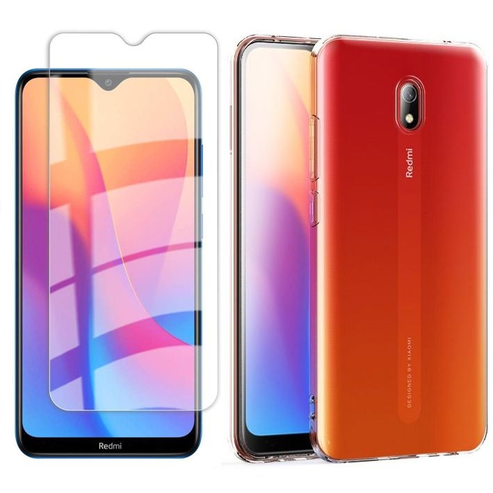 Xiaomi Redmi 8A | Cienkie Etui Feather Case | Bezbarwne + SZKŁO