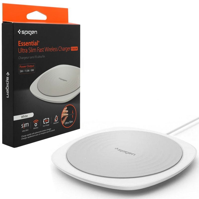 SPIGEN Essential F305W | Ultra Slim | Ładowarka Indukcyjna | FAST CHARGE 9V