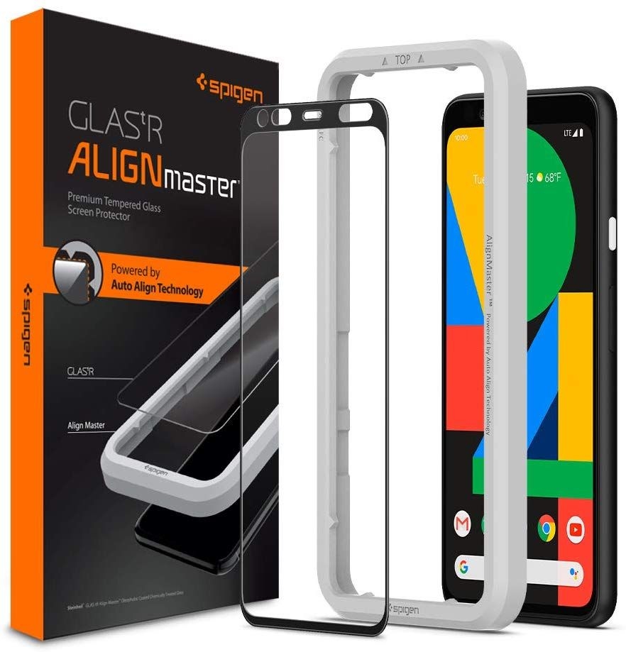 Google Pixel 4 | Szkło Hartowane SPIGEN GLAS.tR Align Master | Full Cover + Ramka Instalacyjna