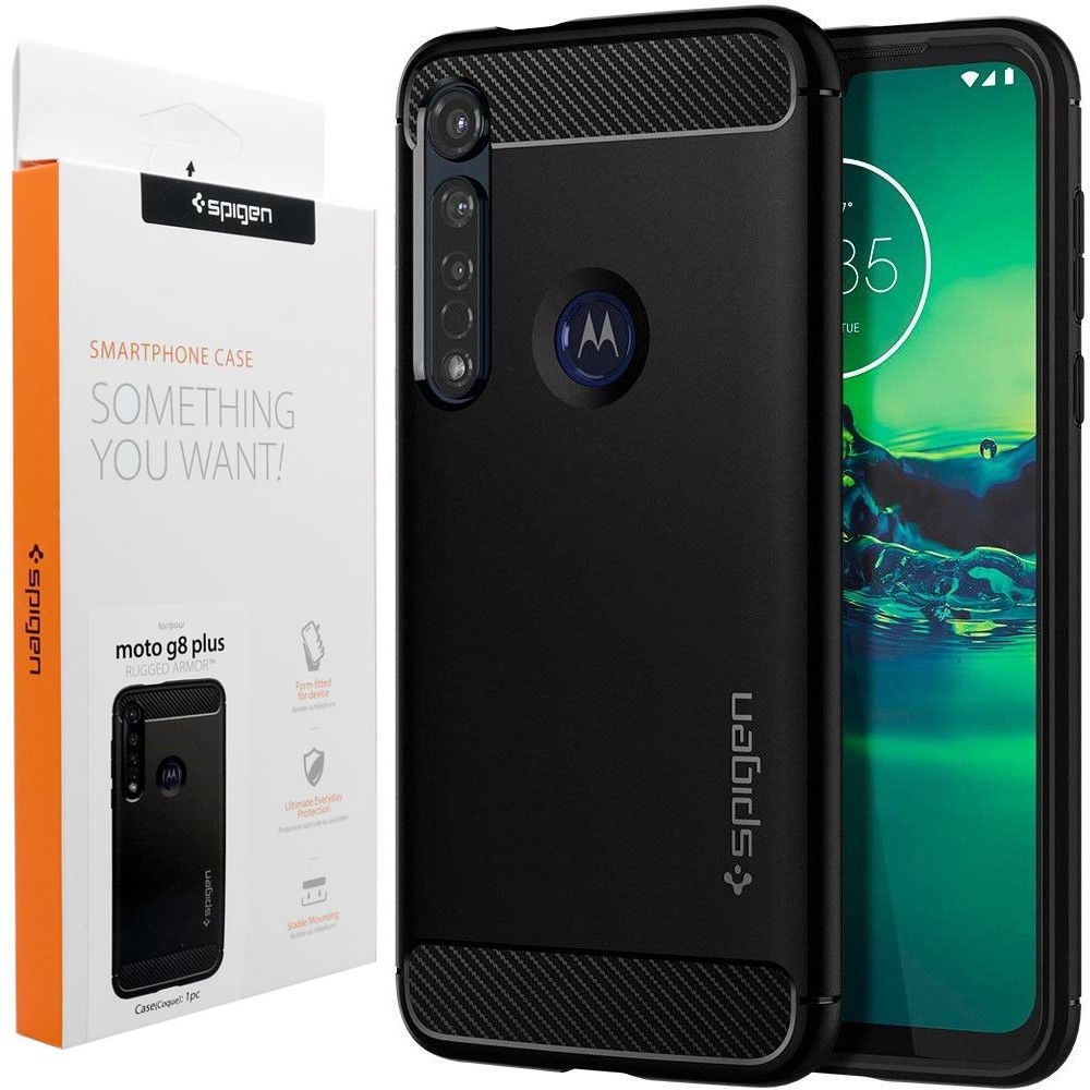 Motorola Moto G8 Plus | Etui SPIGEN Rugged Armor | Black