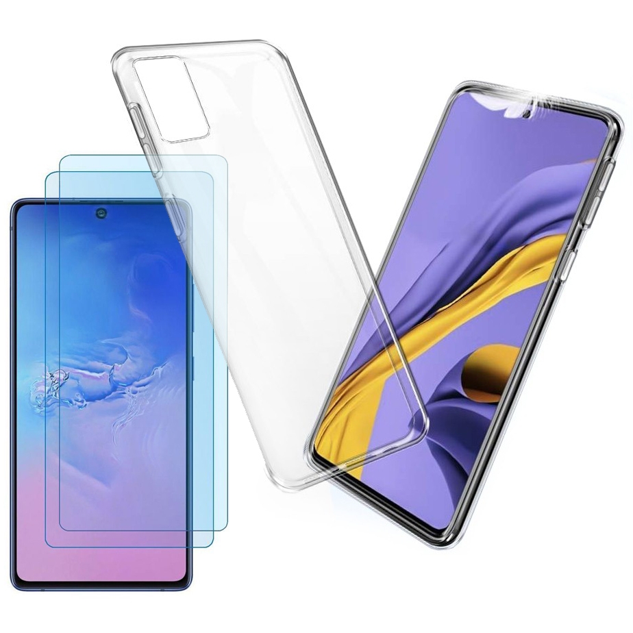 Cienkie Etui Feather Case | Bezbarwne + SZKŁO 2szt do Samsung Galaxy S10 Lite
