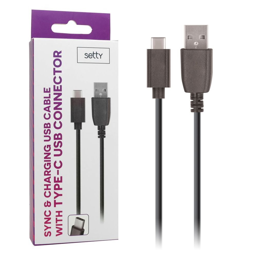 Setty | Kabel USB-C | 100cm | Czarny