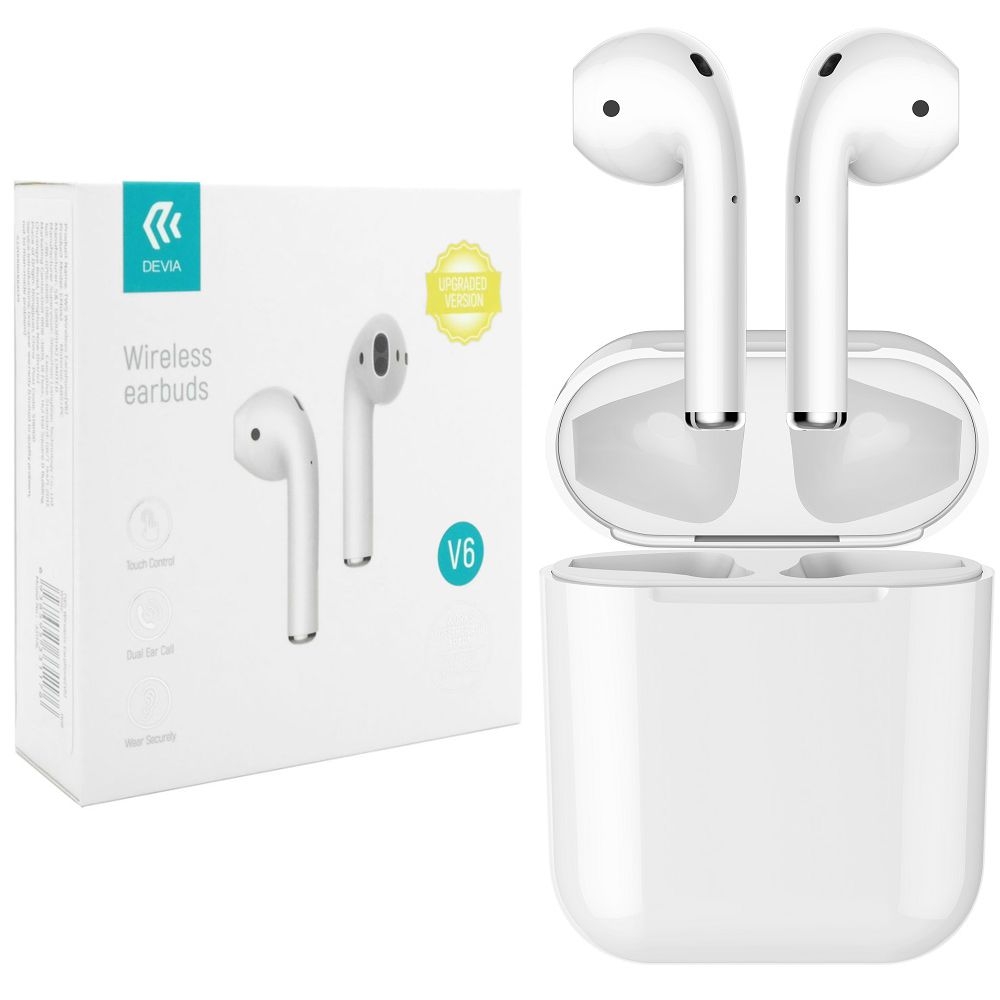 Devia | Bezprzewodowe Słuchawki z Etui Ładującym | Bluetooth 5