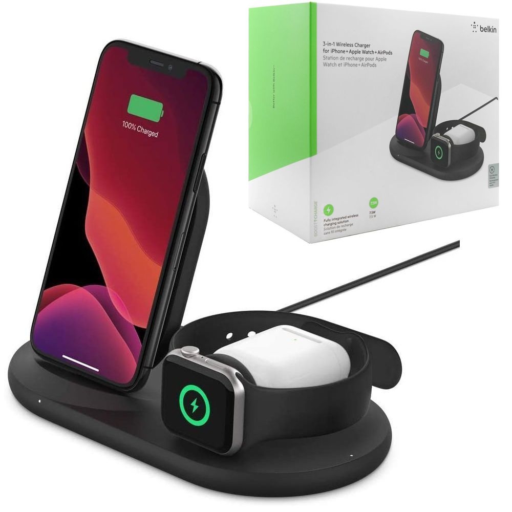 BELKIN 3in1 Wireless Charging Dock for iPhone + Apple Watch + Airpods