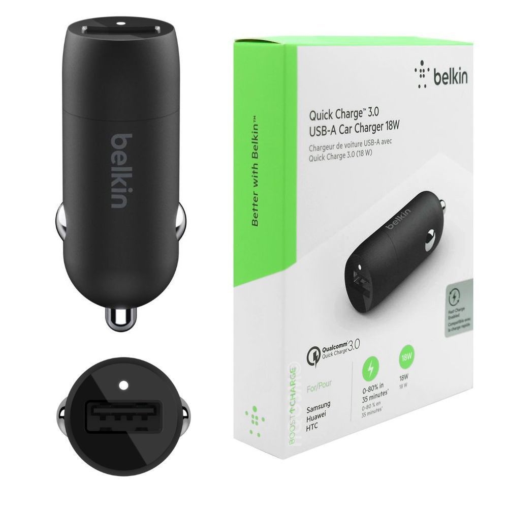 Belkin | Ładowarka Samochodowa Quick Charge 3.0 18W | Czarna