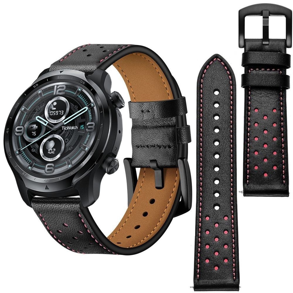 Skórzany Pasek Leather Strap Stitch do Mobvoi TicWatch Pro 3