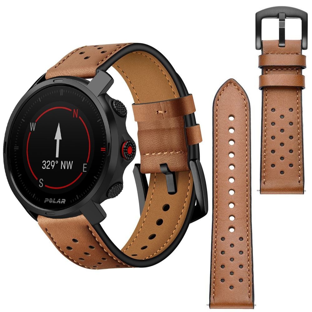 Skórzany Pasek Leather Strap Stitch do Polar Grit X