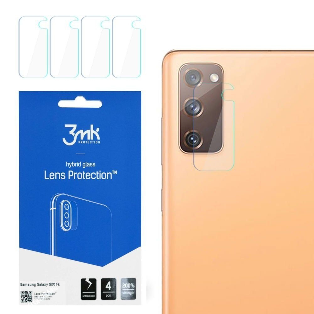 3mk Lens Protection | Szkło Ochronne na Obiektyw Aparat | 4szt do Samsung Galaxy S20 FE / 5G