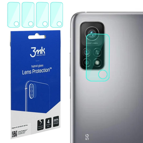 3mk Lens Protection | Szkło Ochronne na Obiektyw Aparat | 4szt do Xiaomi Mi 10T 5G / Pro