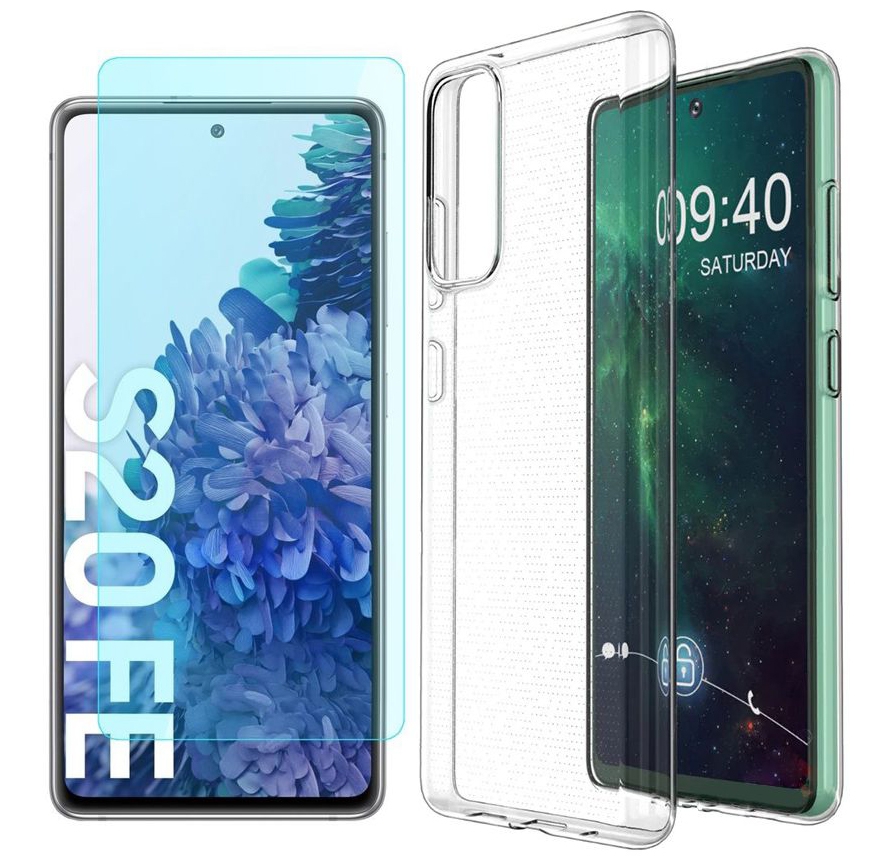 Cienkie Etui Feather Case | Bezbarwne | Clear + SZKŁO do Samsung Galaxy S20 FE / 5G