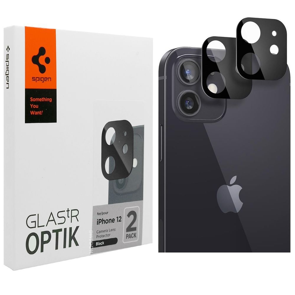 SPIGEN Glas.tR OPTIK | Osłona Szkło Hartowane na Aparat | 2 sztuki do Apple iPhone 12
