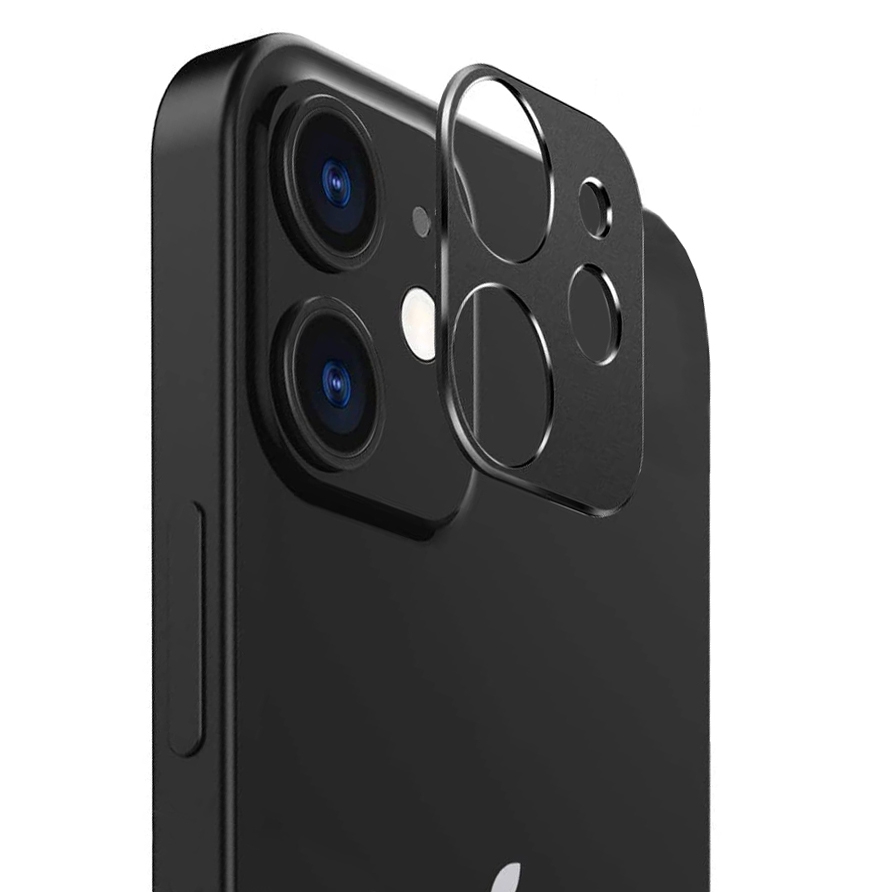 Metal Camera Styling | Nakładka Osłona na Aparat | Czarna do Apple iPhone 12 Mini