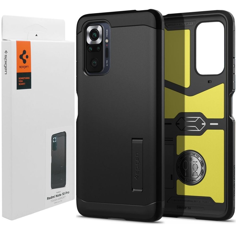 Pancerne Etui SPIGEN Tough Armor | Black do Xiaomi Redmi Note 10 Pro