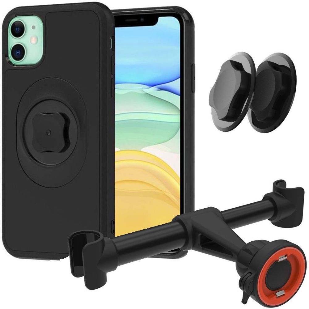 Hi5 Quick Mount | Etui z Zapięciem + Uchwyt Samochodowy na Zagłówek do Apple iPhone 11