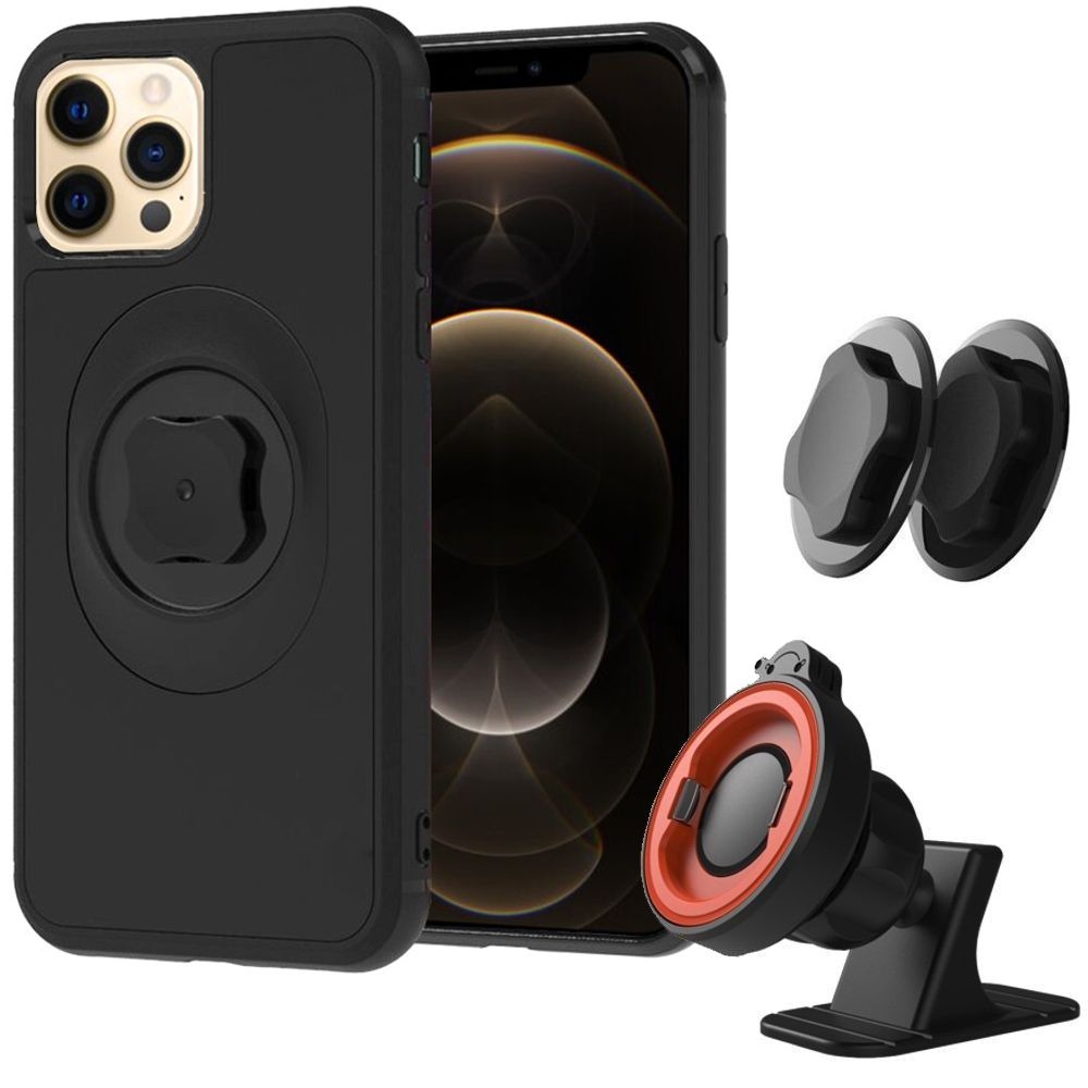 Hi5 Quick Mount | Etui z Zapięciem + Uchwyt do Deski Rozdzielczej do Apple iPhone 12 Pro Max