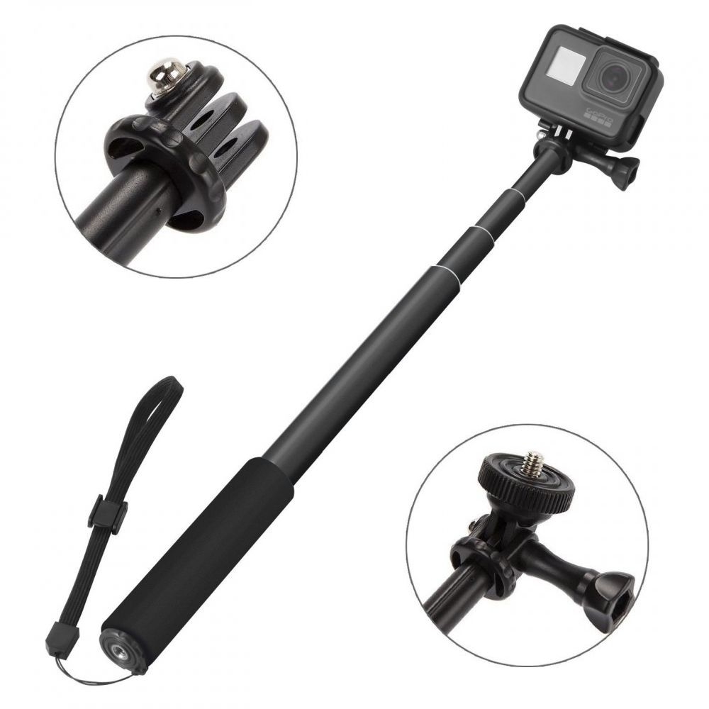 Selfie Stick do Kamerki GoPro SJCAM + Mocowanie Śruba 1/4&#8243;