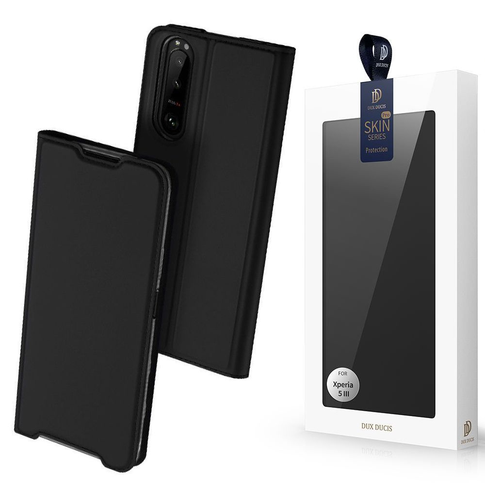 Etui z Klapką | DUX DUCIS | Skin Pro | Black do Sony Xperia 5 III