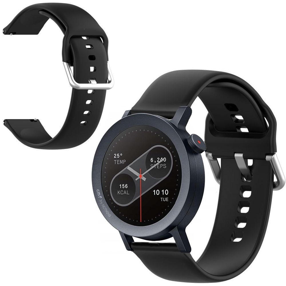 Sportowy Pasek Silikonowy ICON | Black do CMF by Nothing Watch Pro 2