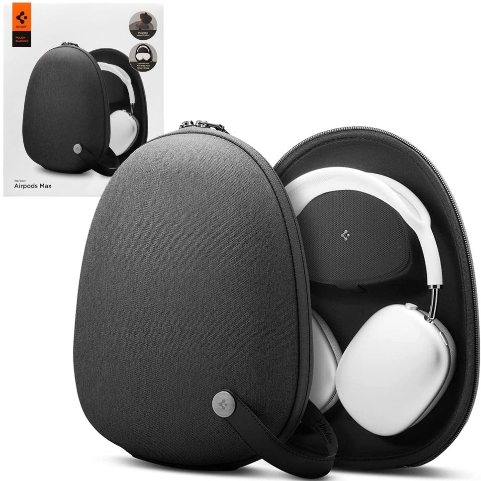 Spigen Klasden Pouch | Sztywne Etui | Charcoal Gray do Apple AirPods Max 1/2