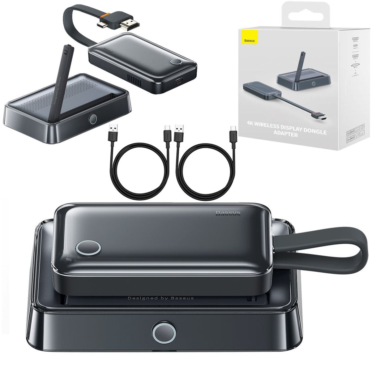 Baseus | Bezprzewodowy Transmiter Obrazu USB-C HDMI 4K 30Hz