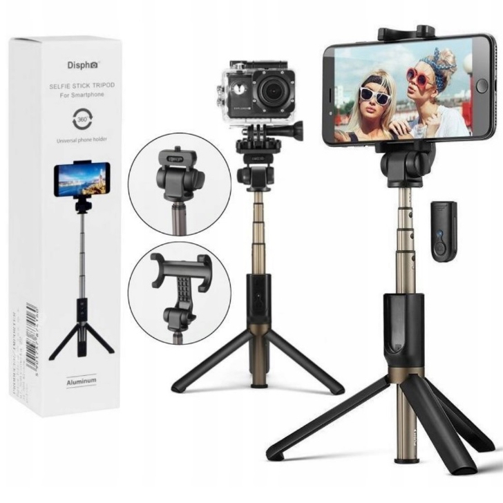 Nowoczesny Selfie Stick Bluetooth PREMIUM 3w1 | Tripod + Pilot