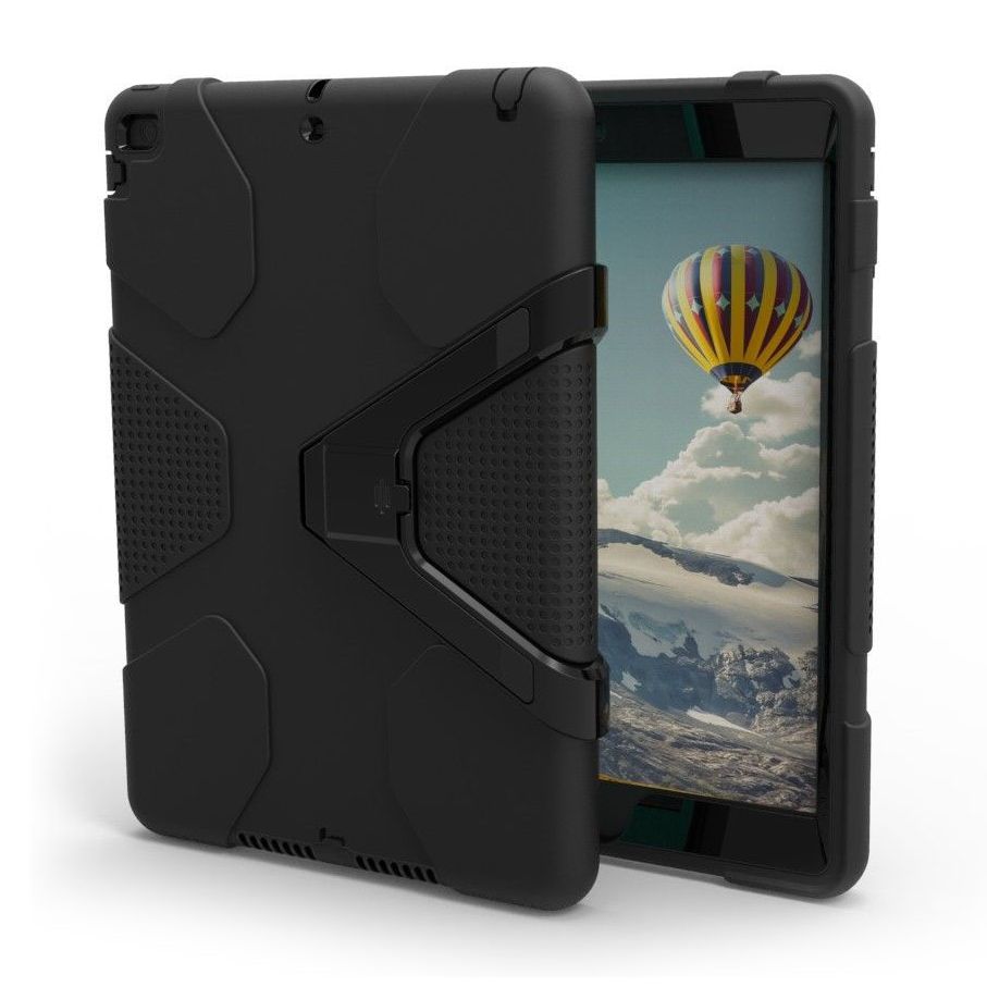 Apple iPad 9.7 2018 | Zabudowane Etui TOUGH Geometric | Black