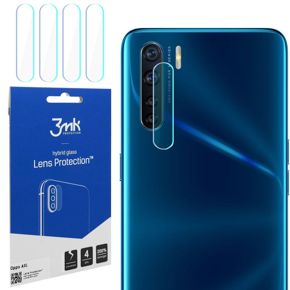 3mk Lens Protection | Szkło Ochronne na Obiektyw Aparat | 4szt do Oppo A91