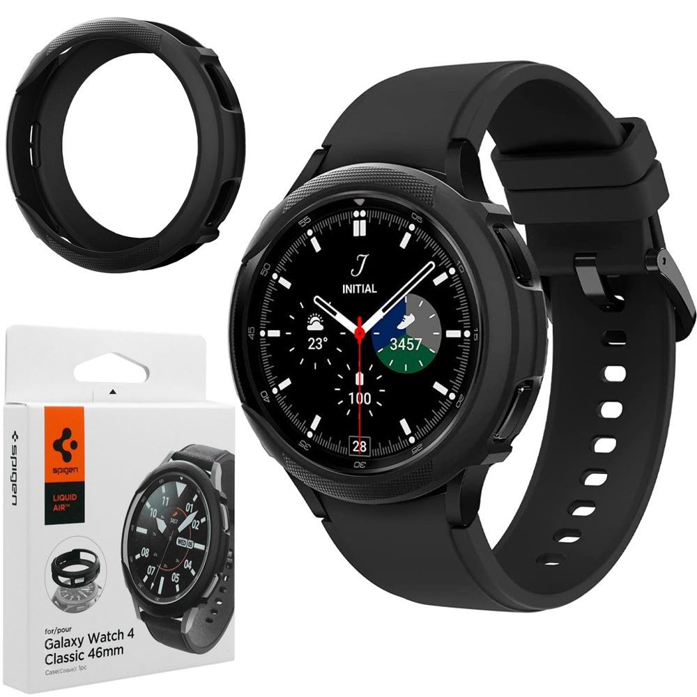 Etui SPIGEN Liquid Air | Black do Samsung Galaxy Watch 4 Classic 46mm