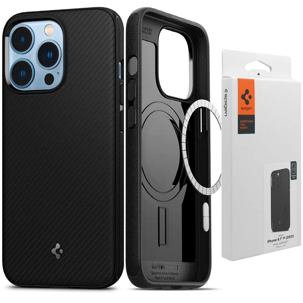 Etui SPIGEN Mag Armor | Matte Black do Apple iPhone 13 Pro