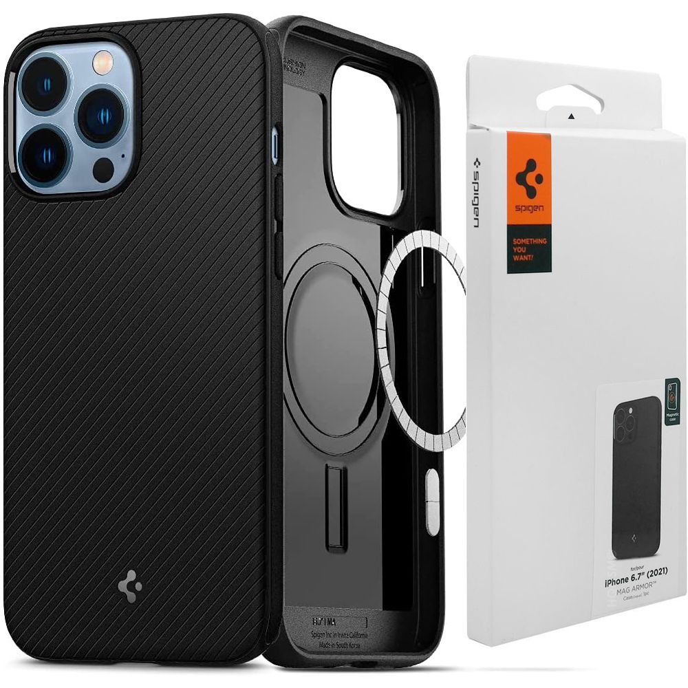 Etui SPIGEN Mag Armor | Matte Black do Apple iPhone 13 Pro Max