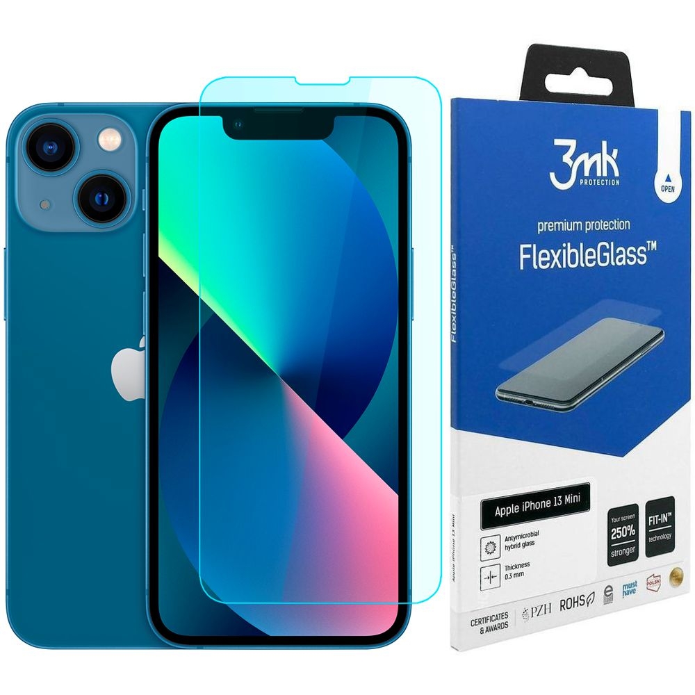 3mk Flexible Glass | Nietłukące Szkło Hybrydowe do Apple iPhone 13 Mini