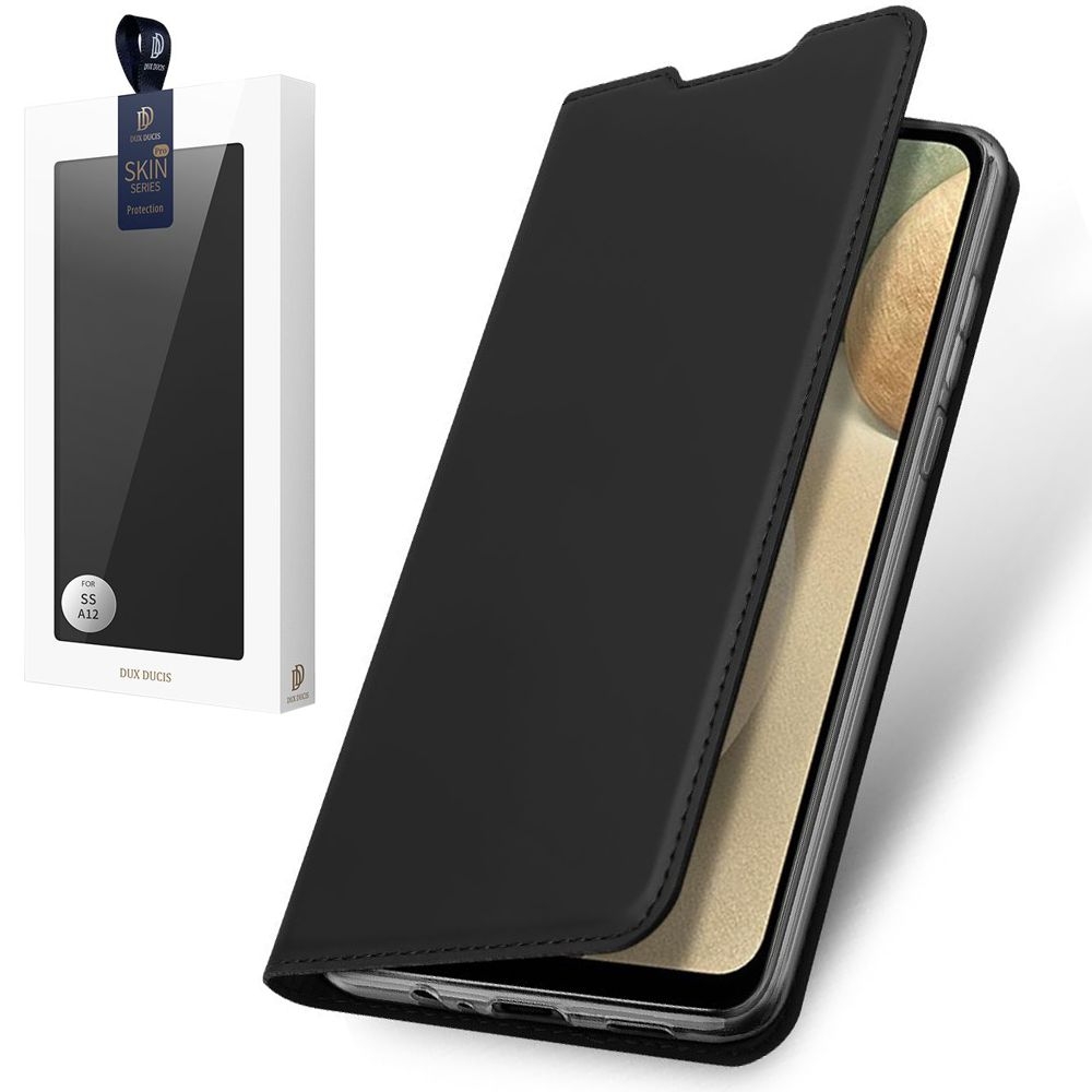 Etui z Klapką | DUX DUCIS | Skin Pro | Black do Samsung Galaxy A12 / M12