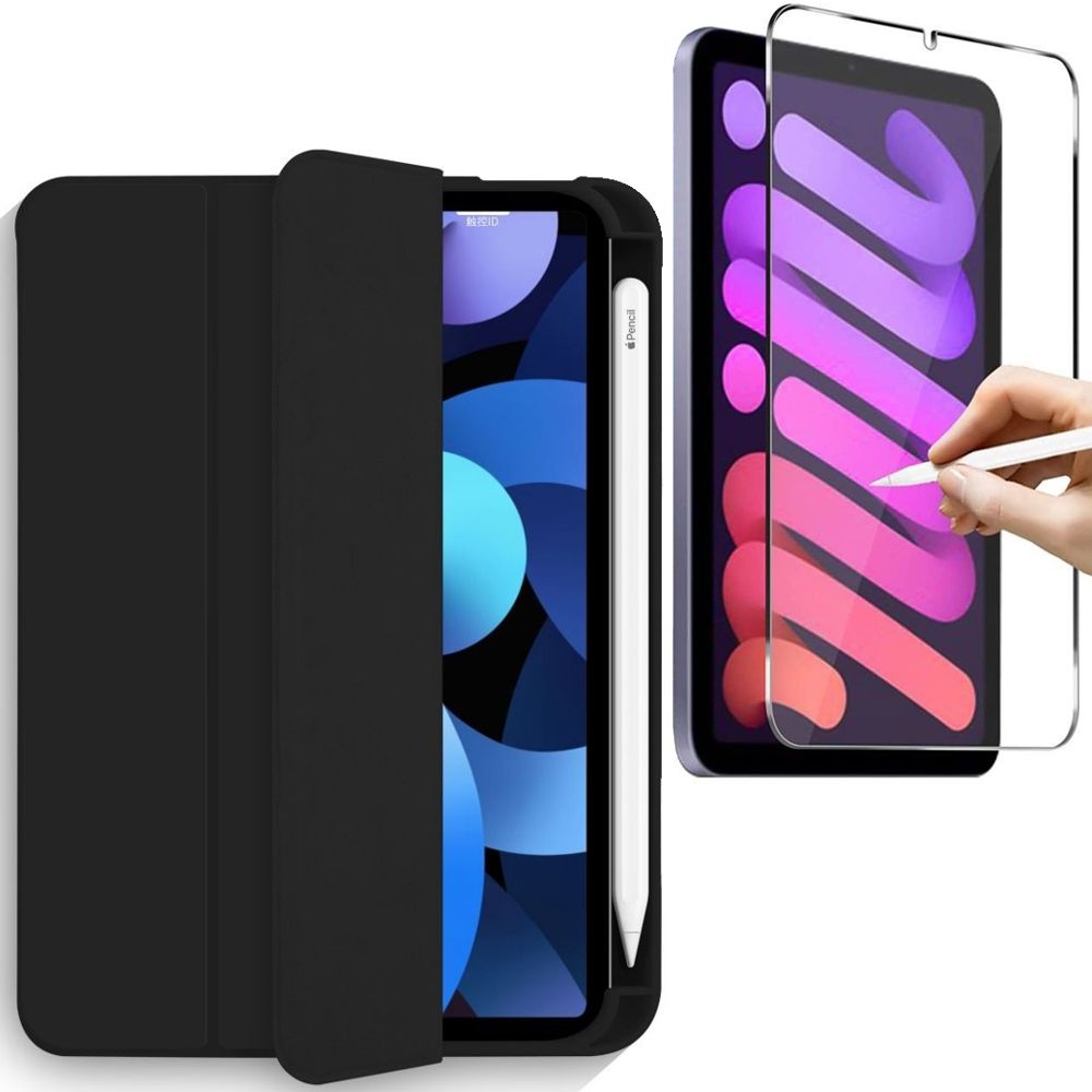 Zamykane Etui Smart Case SC PEN | Black + SZKŁO do Apple iPad mini 6