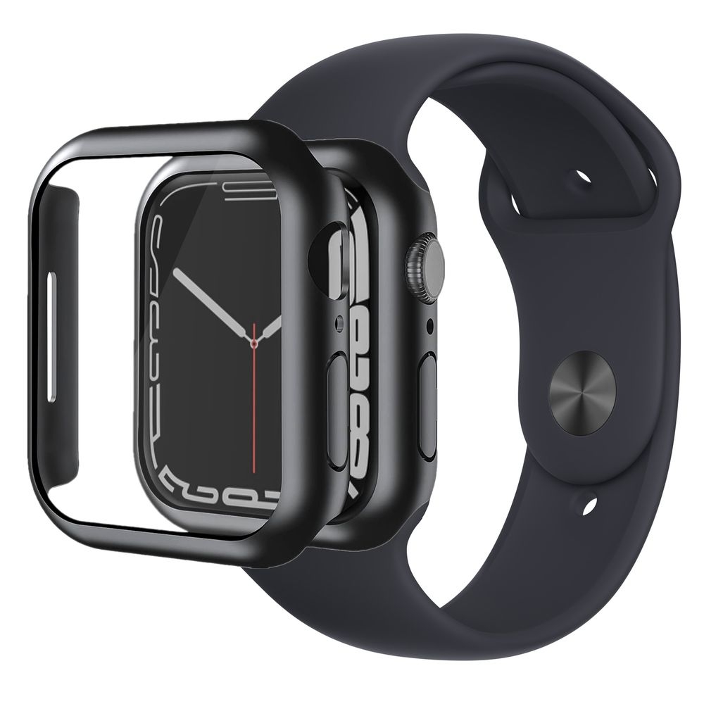 Defense 2w1 Etui + Szkło | Ochrona 360° | Black do Apple Watch 7 45mm