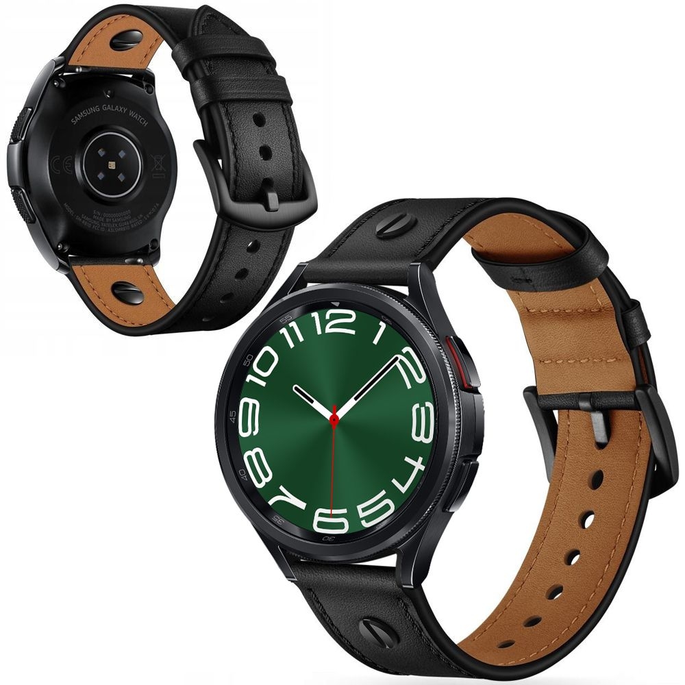 Skórzany Pasek Leather Screw Strap do Samsung Galaxy Watch 6 Classic 43/47mm