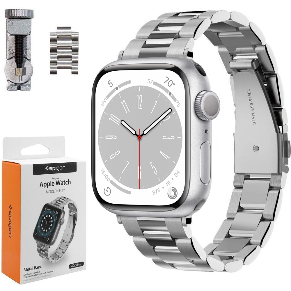 SPIGEN Modern Fit | Stalowa Bransoleta Pasek do Apple Watch 9/8 41mm